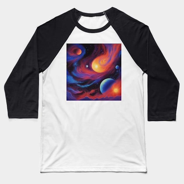 Galaxy Art Baseball T-Shirt by designerhandsome